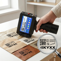 Imprimante jet d'encre portable pour marquage de logos, codes QR et numéros de série sur sacs en plastique, nylon tissé et cuir pour produits alimentaires