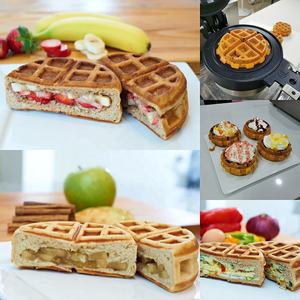 Nouveau <span class=keywords><strong>Gaufrier</strong></span> Belge Commercial Rotatif Électrique, Machine à Gaufres Farcies Rondes pour Snack-Bar, <span class=keywords><strong>Prix</strong></span> - Product Image 4