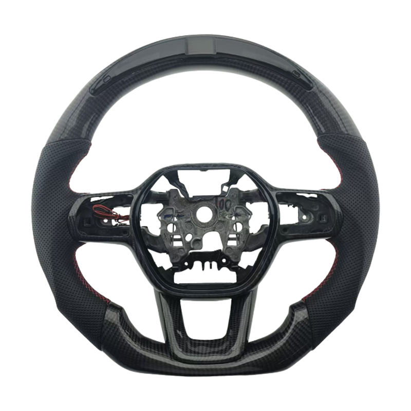 คาร์บอนไฟเบอร์+led+ตะเข็บสีแดง+หนัง