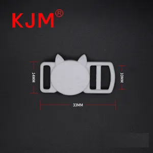 사용자 정의 로고 색상 작은 안전 고리 하드웨어 블랙 미니 조정 가능한 고양이 이탈 버클 고양이 고리