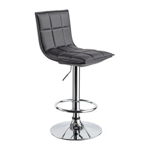 Tabouret <span class=keywords><strong>de</strong></span> <span class=keywords><strong>bar</strong></span> moderne en PU <span class=keywords><strong>noir</strong></span> avec tabouret <span class=keywords><strong>de</strong></span> <span class=keywords><strong>bar</strong></span> pivotant en chrome avec repose-pieds pour salle à manger intérieure et extérieure, tabourets <span class=keywords><strong>de</strong></span> <span class=keywords><strong>bar</strong></span> <span class=keywords><strong>de</strong></span> cuisine - Product Image 1