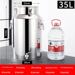 Nouvelle boîte à thé en acier inoxydable 304, épaisse et scellée, pour huile et vin, avec bec verseur, capacité de 20 kg - Product Image 6
