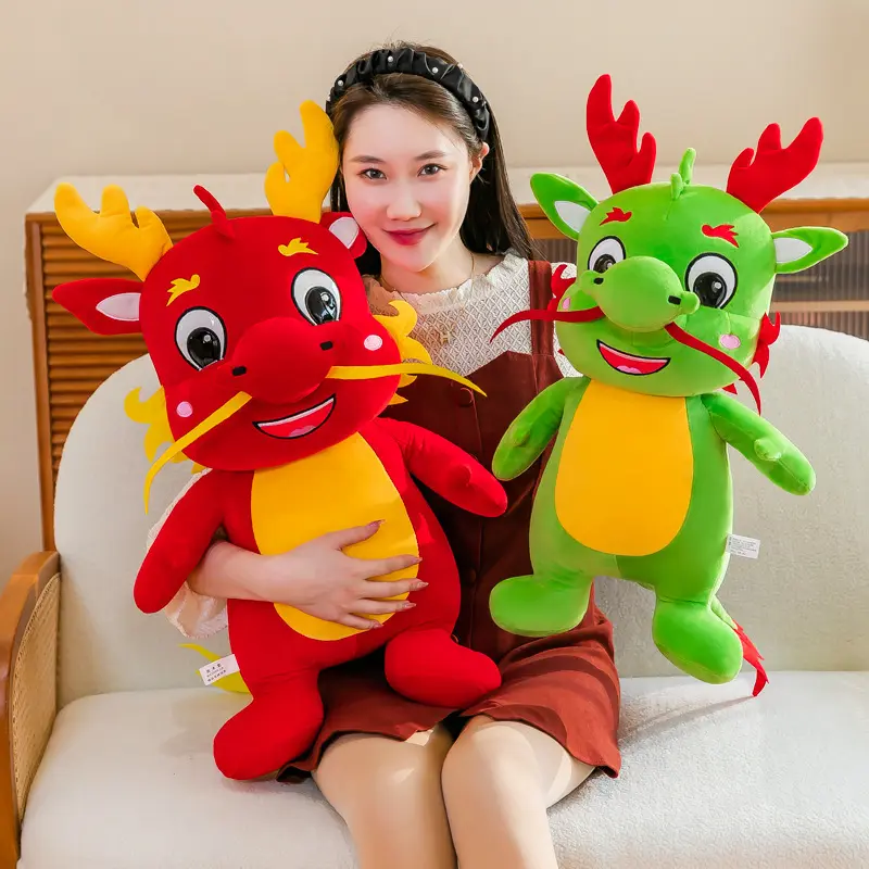 Personalização Pelúcia Stuffed Soft Toys Bonecas do luxuoso do dragão do ano novo chinês