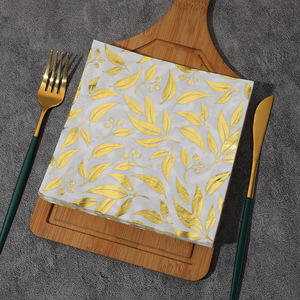 Servilletas impresas con lámina dorada, servilletas para fiestas, servilletas desechables de alta gama para restaurantes. - Product Image 4