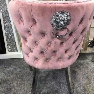 Home Furniture Factory Hot Sale in <strong>UK</strong> Dining Table Modern Beige <strong>Velvet</strong> Dining <strong>Chair</strong> - Product Image 6