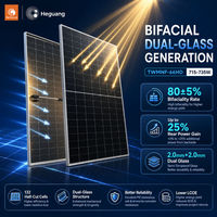 Panneau solaire bifacial double vitrage TW Solar Heguang TWMNF-66HD 715W 725W 735W TNC N-Type 2384x1303x33mm, module PV à 23,7% d'efficacité