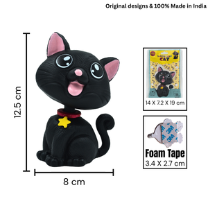 Black Cat Bobblehead Dashboard Figurine Cute Animal Car Dashboard Decoration Resin <b>Toy</b> for Office <b>Desk</b> Home Decor Gift - Product Image 4