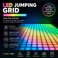 Piso Interactivo LED con Juego de Cuadrícula de Salto, Múltiples Modos de Juego, Ilumina el Piso con Luces LED Vibrantes