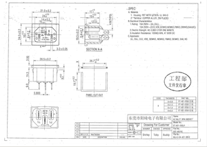 Thiết bị đầu vào C14 AC Ổ cắm điện cho cắm Snap trong kết nối 3 cách nam Outlet 15A 125V 250V công nghiệp AC ổ cắm - Product Image 6