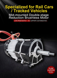 Moteur à couple élevé à double réducteur 48V 60V 350W 1200W 83 tr/min, entraînement central CC sans balais pour vélo à pneus larges - Product Image 6