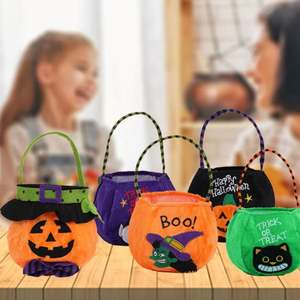 Bolsas de Dulces de Calabaza Personalizadas para Halloween - Bolsas de Tela para Regalos y Decoración Colgante y Regalos de Disfraces - Product Image 2