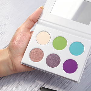 Palette de fards <span class=keywords><strong>à</strong></span> paupières multi-finitions 6 teintes personnalisée avec étiquette privée, rose, noir, violet neutre, paillettes, mat, vente en gros - Product Image 6