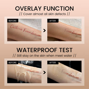 Ffordable Cushion riasan cakupan penuh, Alas Bedak BB ringan tahan lama tahan air - Product Image 3