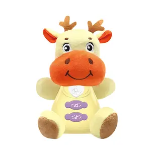 廉价新产品可爱卡通鹿音响照明安抚舒缓音乐毛绒玩具儿童