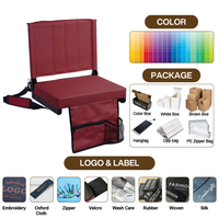 Chaise de stade pliable personnalisée Mydays Outdoor LOQ MOQ avec logo et couleur, siège rembourré portable avec dossier pour l'école et le football