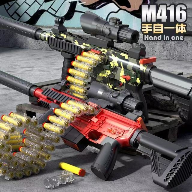Hand-Automatic Electric Burst-Fire Soft-Bullet Plastic Children's Toy Machine Gun for Boys Simulation Assault Sniper Wholesale