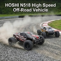 Voiture RC HOSHI N518 1/8, 100 km/h, haute vitesse, brushless, RTR, 4 roues motrices, version 2 batteries, monster truck tout-terrain, expert en télécommande