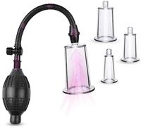 Großhandel Manuelles Vakuumpumpen-Set mit 3 Größen Saugnäpfe Tragbarer Nippelsauger Bruststimulator Körpermassagegerät Erwachsenenspielzeug Fabrik