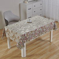 Nappe en PVC métallisé grande taille motif rose RNPT, avec support tissé, imperméable et résistante à la chaleur, pour la salle à manger à domicile