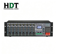 PFB-8 Mixeur DJ professionnel 8 canaux monté en rack avec amplificateur 300W*2 USB/Bluetooth Effets DSP Égaliseur à trois étapes