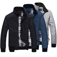 Vestes de printemps pour hommes, manteaux unis, veste décontractée à col montant pour homme, veste d'extérieur