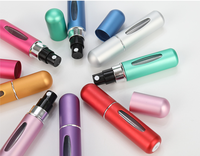Flacon vaporisateur de parfum de luxe rechargeable 5ml 8ml en verre avec estampage doré pour cosmétiques