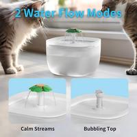 Accessoire pour animaux de compagnie, pompe à eau ultra-silencieuse sans BPA de 2 L, sortie d'eau à 360°, système de filtration à 4 niveaux, fontaine à eau automatique pour chien et chat