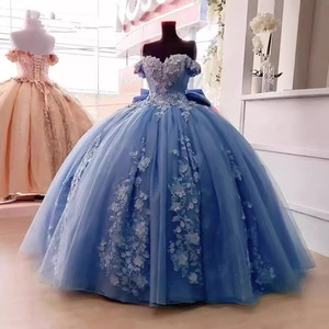 Vestido de Noche para Actuación de <span class=keywords><strong>Bel</strong></span> <span class=keywords><strong>Canto</strong></span>, Azul, Hombros Descubiertos, Elegante, Falda de Cintura Alta - Product Image 4