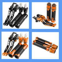 Kit de protección de palanca de embrague de freno de aluminio CNC para KTM RC390 DUKE390 250 200-manga de agarre de manija de motocicleta ajustable
