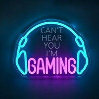 Plaque lumineuse LED USB pour jeux en intérieur avec affichage statique couleur, type suspendu, pour la décoration de salle d'e-sport