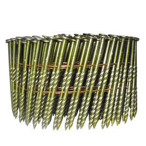 Clous en spirale de 2 pouces en fer, à tige lisse et tête à motif quadrillé, échantillons gratuits pour cloueuse pneumatique - Product Image 1