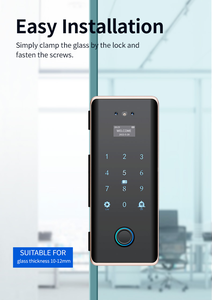 Kunci Pintu Kaca/Kuningan Pintar Tuya 3D Face Smart Glass dengan Pengenalan Wajah, Sidik Jari, Kartu, Kata Sandi, Kunci Biometrik, WiFi, Kartu Memori, dan Kontrol Aplikasi - Product Image 6