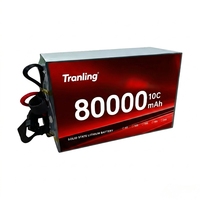 Batterie semi-solide OEM haute capacité 80000mAh 10C 3.95V 12S 14S 24S, 1000 cycles, matériau NCM, certifiée CE, pour UAS et UAV