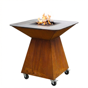 Griglia <span class=keywords><strong>BBQ</strong></span> in Acciaio Corten OEM, Braciere Resistente alle Intemperie, Barbecue <span class=keywords><strong>a</strong></span> <span class=keywords><strong>Legna</strong></span> <span class=keywords><strong>e</strong></span> <span class=keywords><strong>Carbone</strong></span> per Decorazione Giardino - Product Image 3