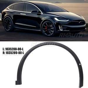 Para Tesla Model X 2016-2021, moldura de arco de guardabarros delantero izquierda y derecha 1035288-00-L 1035289-00-L ABS - Product Image 2