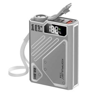 Konfulon innovaciones 2025 10000mAh Li-polymer pin 22.5 Wát kích thước nhỏ không thấm nước ngân hàng điện USB đầu ra nhanh chóng phí đèn flash ánh sáng - Product Image 1