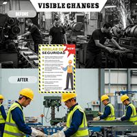 Affiche de règles de sécurité au travail, panneau de sécurité industriel, affiche de sécurité pour les employés, les usines, les entrepôts, les bureaux, la construction