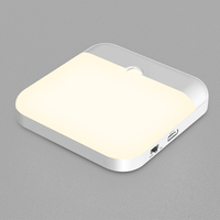 Lampe murale LED intelligente à détecteur de mouvement, induction automatique, magnétique, rechargeable par USB pour chevet, placard, escalier