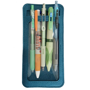 Mignon feutre Transparent fenêtre porte-stylo Simple papeterie stylo étui couleur unie universel multi-stylo organisateur - Product Image 1
