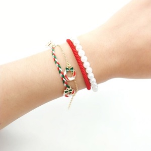 Monili Dei Braccialetti di <span class=keywords><strong>natale</strong></span> per I Bambini Delle Ragazze Jingle Bells Braccialetti di Fascino Carino Tessuto Dei Braccialetti Regalo per la Festa Di <span class=keywords><strong>Natale</strong></span> Favori - Product Image 6