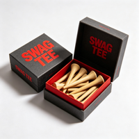 Boîte à cigarettes personnalisée en bambou et plastique biodégradable avec logo sur mesure, marqueur de golf en bois, emballage en vrac personnalisé, pochette.