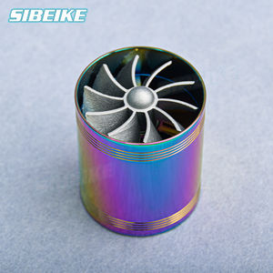 ユニバーサルダブルスーパーチャージャーターボネーターターボチャージャーエアインテーク燃料セーバーファンネオクロームエアインテーク燃料セーバーファン - Product Image 2