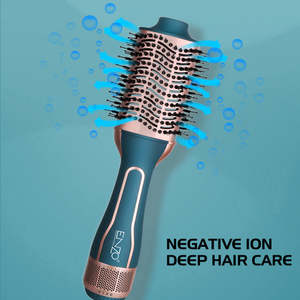 Lisseur ionique électrique professionnel <span class=keywords><strong>ENZO</strong></span>, peigne à air chaud volumateur, sèche-cheveux brosse en une seule étape - Product Image 6