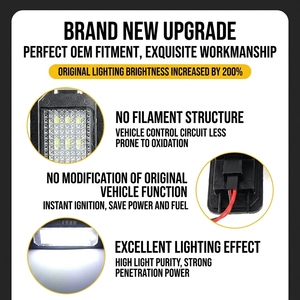 Feux de plaque d'immatriculation de <span class=keywords><strong>voiture</strong></span> 12V, lampe LED, accessoires automobiles <span class=keywords><strong>pour</strong></span> Skoda Seat Leon Ibiza VW Golf 4 5 6 7 MK4 MK7 Passat CC Polo Scirocco - Product Image 3
