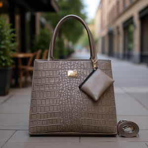 Bolso Tote de Lujo para Mujer Fana Kala, Patrón de Cocodrilo, Gran Capacidad, Casual, con Dos Correas, para Uso Diario - Product Image 2