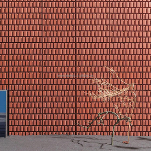 Ladrillos de revestimiento de pared 3D UHPC de hormigón ecológico para tiendas, supermercados, cafeterías, paredes interiores y exteriores, Feather 133*300*15mm - Product Image 5