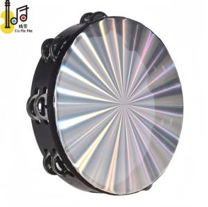 Pandereta láser con logotipo personalizado para boda, KTV, fiesta, reflejo, instrumento Musical para adultos, tambor Artificial y de madera, 6,8,10 pulgadas - Product Image 3