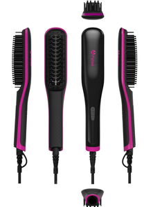 Hombre <span class=keywords><strong>el</strong></span> <span class=keywords><strong>pelo</strong></span> y la barba plancha peine multifuncional <span class=keywords><strong>el</strong></span>éctrico de oro Etiqueta Privada barba plancha <span class=keywords><strong>cepillo</strong></span> <span class=keywords><strong>para</strong></span> hombre - Product Image 2
