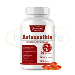 Suplemen terapi 10% kapsul astrxanthin bubuk Minyak Softgel 12MG astrxanthin