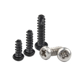 Thép không gỉ 304 M1 M1.2 M2 m2.3 M2.5 m2.6 M3 M4 Pan Đầu phẳng cắt chủ đề đuôi Tự Khai thác PT vít cho nhựa VIS - Product Image 5